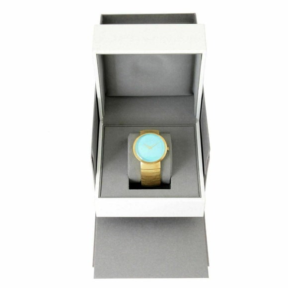 Christian Dior Turquoise Dial Swiss Gold Watch - Picture 4 of 5